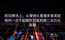 欧冠赛场上，从慢镜头重播来看英超裁判一次不起眼吹罚直到第二天仍在发酵
