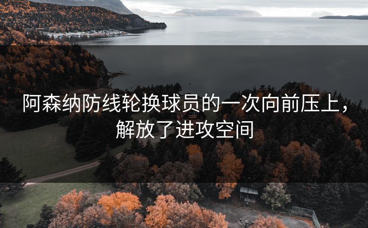 阿森纳防线轮换球员的一次向前压上，解放了进攻空间  第1张